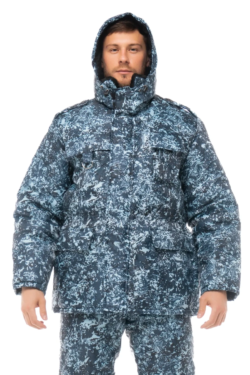 Куртка утепленная "ОХРАННИК" цв. КМФ цифра серый