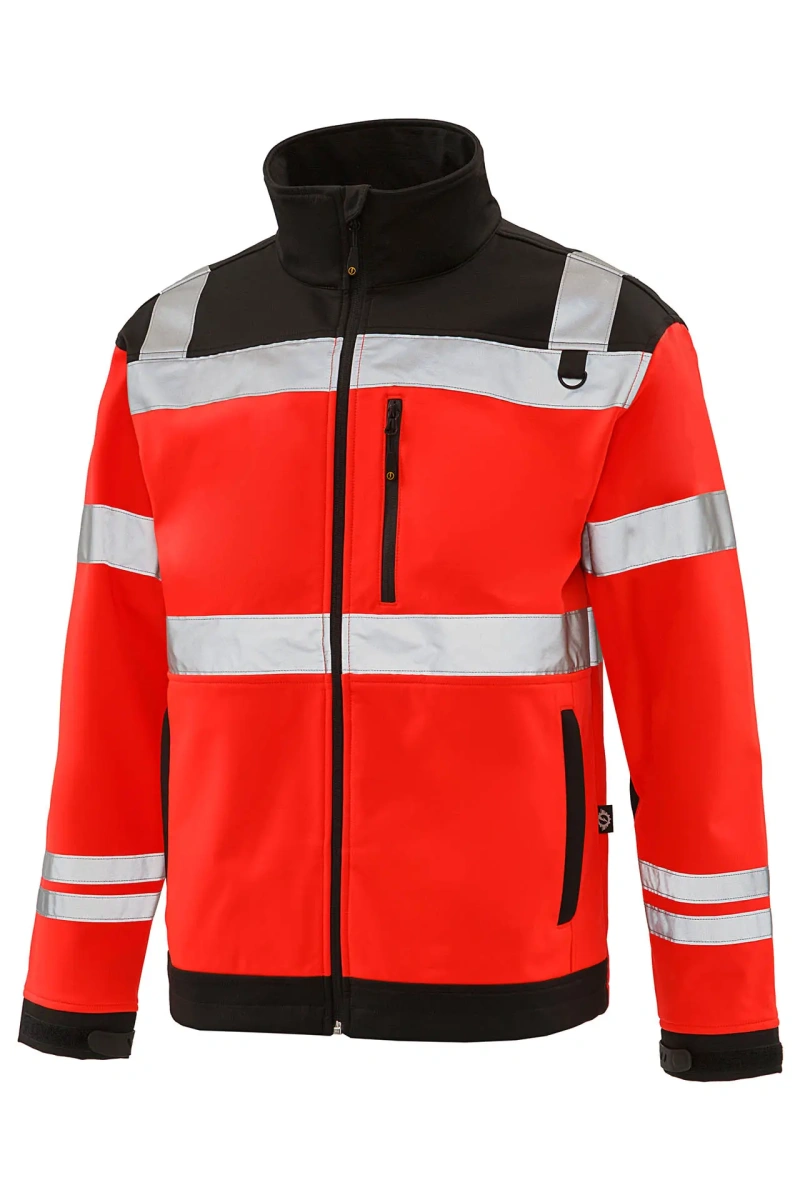 Куртка ЮНИОНВОРКВЕАР Хай-Вис (UNIONWORKWEAR Hi-Vis) Контраст демисезонная красная