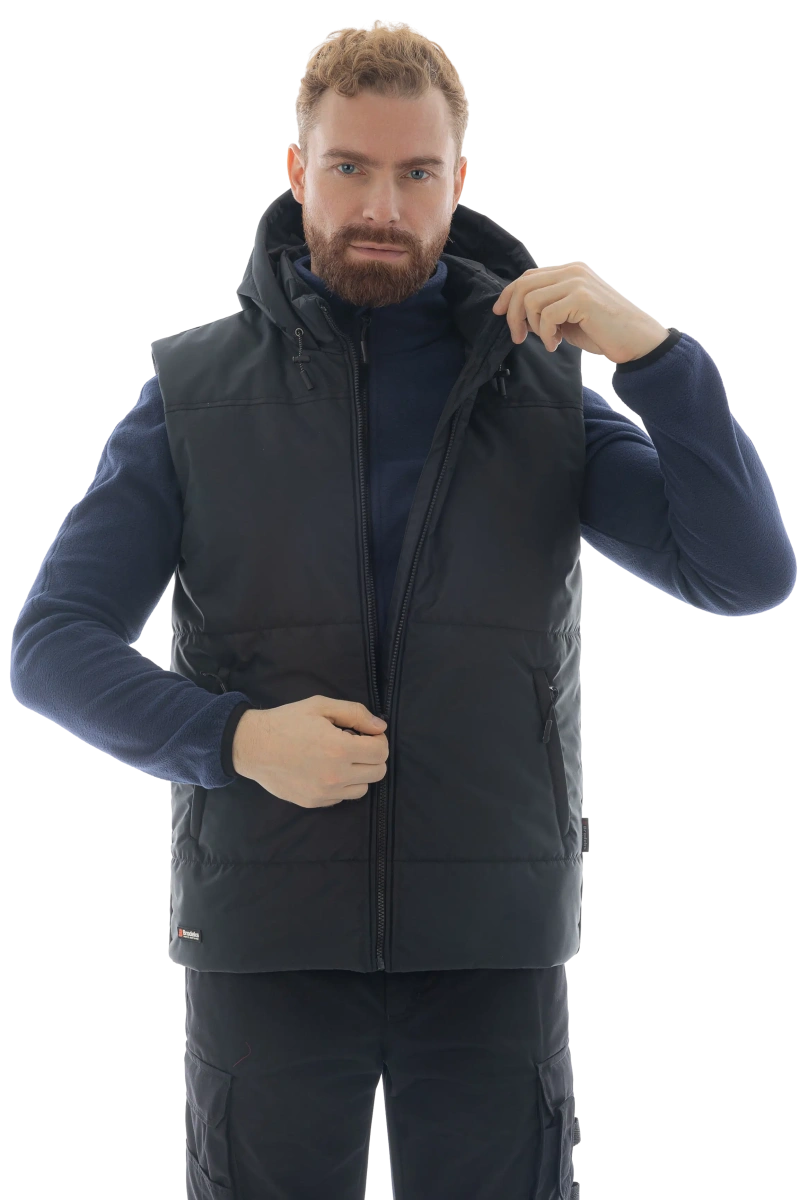 Утепленный жилет Brodeks KW 112, черный Утепленный жилет Brodeks KW 112, черный
