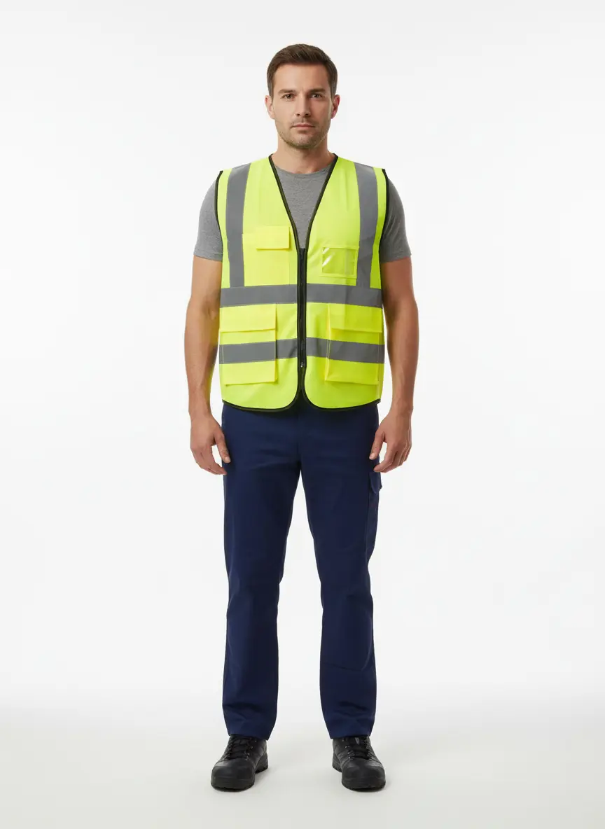 Жилет сигнальный ProfLineLeader СОП-4 (тк.Полиэфир,130), желтый