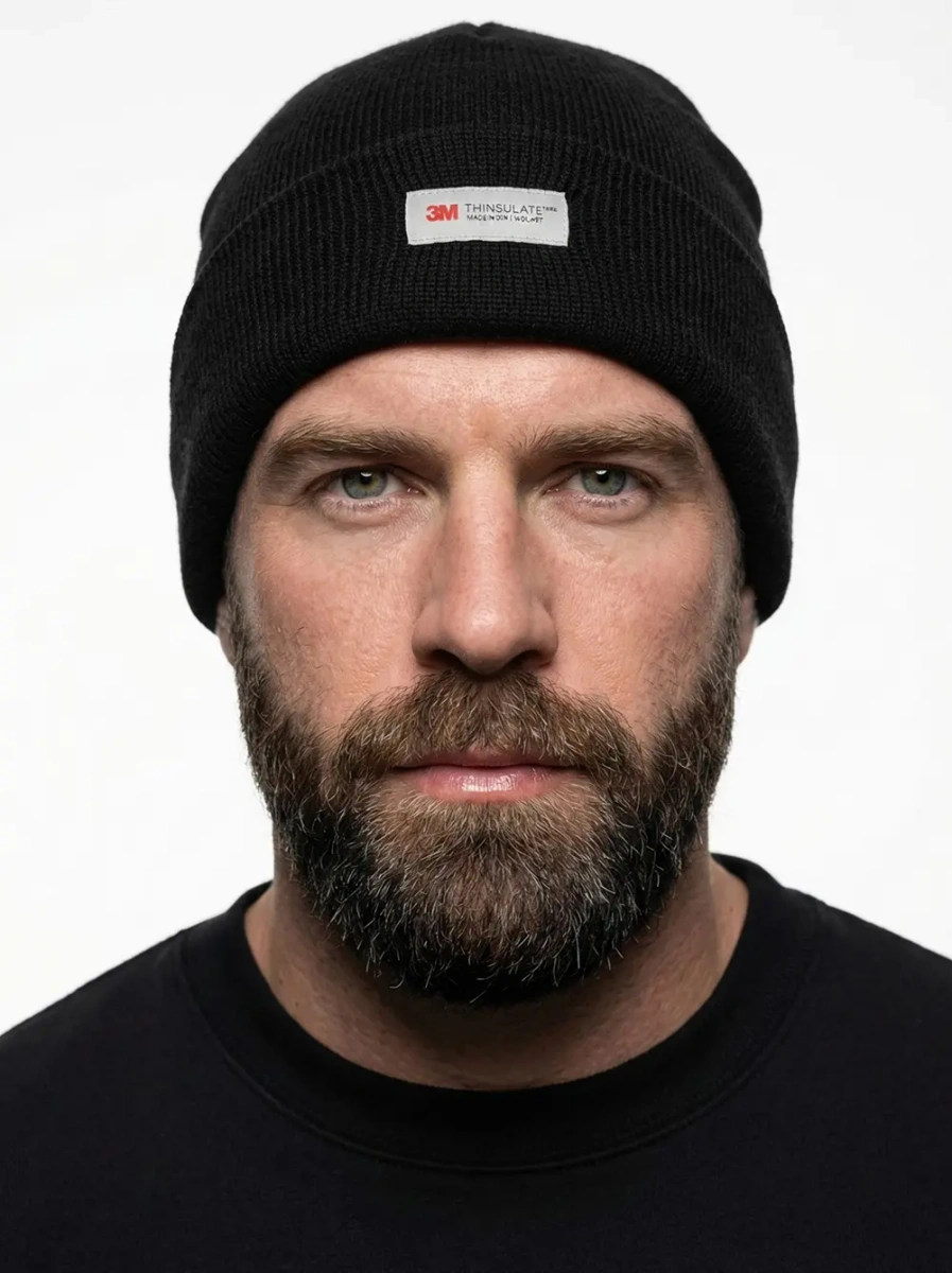 Шапка утепленная ProfLineSpecialist (Акрил), черный