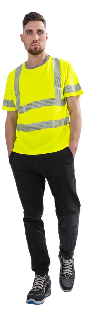 Футболка короткий рукав (СФ-3), Со - 2-й класс защиты, флуоресцентный желтый