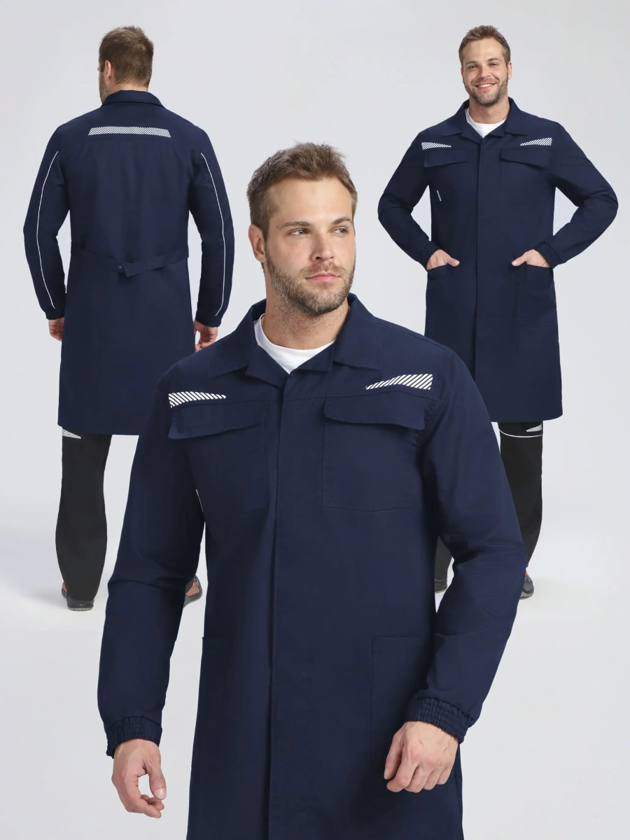 Халат ProfLineSpecialist (тк.Смесовая,240), т.синий