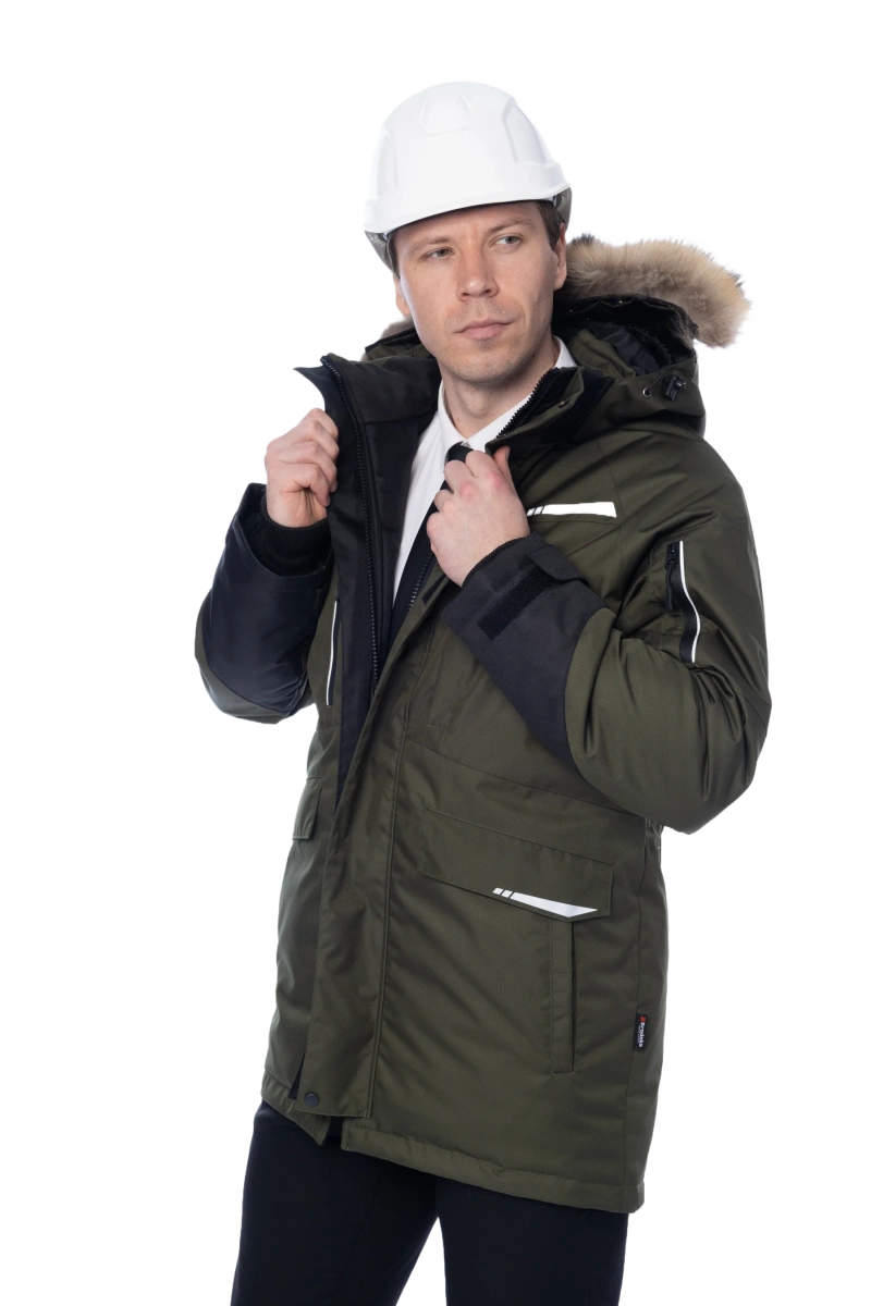 Зимняя куртка-парка Brodeks KW215 , хаки  Зимняя куртка-парка Brodeks KW215 , хаки
