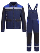 Костюм ProfLineBase-2 (тк.Твил,210) п/к, т.синий/черный/васильковый