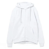 Толстовка на молнии с капюшоном Siverga Heavy 2.0, белый