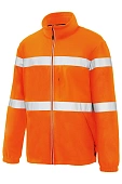 Куртка ЮНИОНВОРКВЕАР Хай-Вис (UNIONWORKWEAR Hi-Vis) флисовая со световозвращающими полосами оранжева