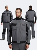 Куртка Милан NEW CH МВО (тк.Смесовая,270), т.серый/черный