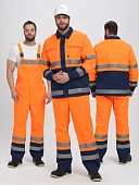 Костюм для дорожника (тк.Смесовая,210) п/к, оранжевый/т.синий Костюм для дорожника (тк.Смесовая,210) п/к, оранжевый/т.синий