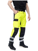 Сигнальные брюки Brodeks KS313, желтый/черный  Сигнальные брюки Brodeks KS313, желтый/черный