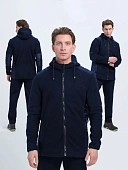 Куртка с капюшоном Кэмп (тк.Флис), т.синий