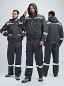 Костюм Нейч-2 СОП с капюшоном К. (тк.Смесовая,210) п/к, т.серый/св.серый