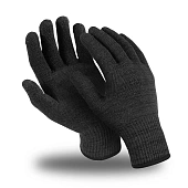 Перчатки ЭТАЛОН (MG-106), хлопок/полиэфир, оверлок, цвет черный