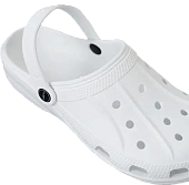 Туфли летние ЭВА (сабо) с перфорацией, с ремешком (белые) Туфли летние ЭВА (сабо) с перфорацией, с ремешком (белые)