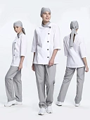 Костюм женский Канди (тк.ТиСи,120), серый/белый