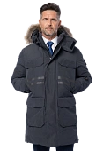 Зимняя пуховая куртка-парка Brodeks KW233, т.серый