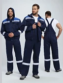 Костюм Нейч-2 СОП с капюшоном (тк.Смесовая,210) п/к, т.синий/васильковый