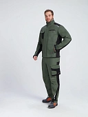 Костюм ProfLineLeader-2 (тк.Хлопок/Спандекс,260) п/к, хаки/черный
