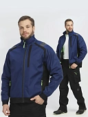 Куртка ProfLineLeader (тк.Софтшел), синий/черный