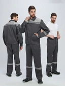 Костюм Лигор-1 СОП (тк.Смесовая,210) брюки, т.серый/св.серый