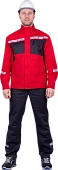 Куртка СТРОНГ летняя, красный-серый