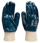 Перчатки НИТРИЛОВЫЕ РП, полный облив, резинка (арт P5002)