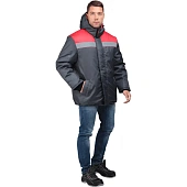 Куртка РАЙТ зимняя, т/серый-красный