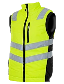 Сигнальный жилет утепленный Brodeks KW111, желтый/черный 