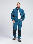 Костюм ProfLineSpecialist-1 (тк.РипСтоп,240) брюки, циан/черный