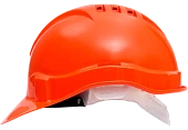 Каска ЕВРОПА (К-01)  оранжевая, оголовье/текстиль