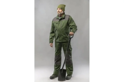 HT5K359_RUWER-Kurtka-ochronna-ciemny-zielony_HT5K360_RUWER-Ogrodniczki-ochronne-ciemny-zielony_HT5K472_ENZ-czapka-dzianinowa-rozmiar-uniwersalny-kolor