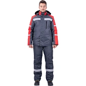 Костюм РОУД зимний, т/серый-красный