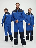 Костюм Строй-2 CH МВО (тк.Смесовая,280) п/к, васильковый/т.синий