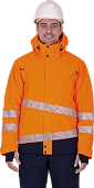 Куртка мужская утепленная ACTIVE, флуоресцентный оранжевый-синий Куртка мужская утепленная ACTIVE, флуоресцентный оранжевый-синий