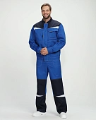 Костюм Строй-1 CH МВО (тк.Смесовая,280) брюки, васильковый/т.синий