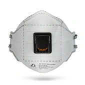 Полумаска противоаэрозольная с клапаном, с угольным слоем, трехпанельная