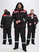 Костюм зимний Нейч-Премиум СОП К. (тк.Смесовая,240) п/к, черный/красный