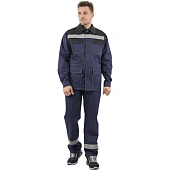 Костюм АРТЕЛЬ летний, т/синий-черный, с СВП (Куртка+брюки)