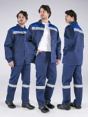 Костюм Стандарт СОП (тк.Смесовая,210) брюки, т.синий/васильковый