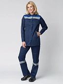 Костюм женский Весна-2 СОП NEW (тк.Смесовая,210) п/к, т.синий/васильковый
