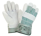 Перчатки спилковые комбинированные 2Hands 0112 с защитой от МП Перчатки спилковые комбинированные 2Hands 0112 с защитой от МП