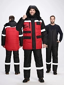 Костюм зимний Беркорт-2 СОП К. (тк.Таслан,135) п/к, черный/красный