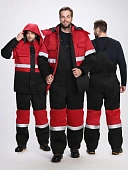 Костюм зимний Нордхард-2 СОП (тк.Смесовая,250) п/к, черный/красный