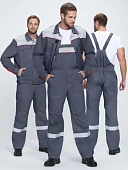 Костюм Флофт-2 Премиум СОП У. (тк.Смесовая,240) п/к, т.серый/серый/красный