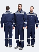 Костюм Лигор-1 СОП У. (тк.Смесовая,210) брюки, т.синий/серый