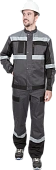 Костюм ГРАНИТ НЕО летний, серый-черный (Куртка+полукомбинезон) Импорт