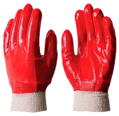 Перчатки ГРАНАТ, с ПВХ покрытием, интерлок, полный облив, резинка