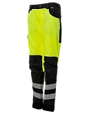 Женские сигнальные брюки Brodeks KS319, желтый/черный 