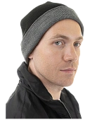Шапка Brodeks Light Bicolor черный-серый