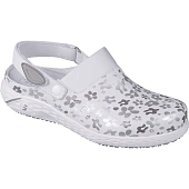 Полуботинки (тип сабо) DANY (ДЕНИ), женские, иск кожа ЭВА/резина (белый с серым принтом/MUG) Полуботинки (тип сабо) DANY (ДЕНИ), женские, иск кожа ЭВА/резина (белый с серым принтом/MUG)